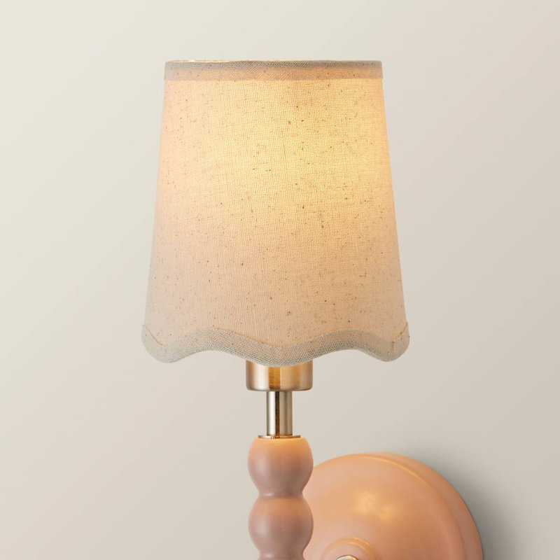 Alazar 13.5cm H Linen Blend Empire Lamp Shade ( Slip-On ), Cream