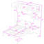 Lit escamotable mural 1 tiroir avec bureau, armoires et tablettes-364353592-364353593