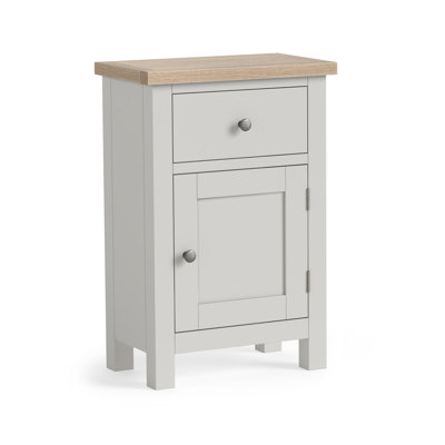 Waldemar Grey Side Table with Storage