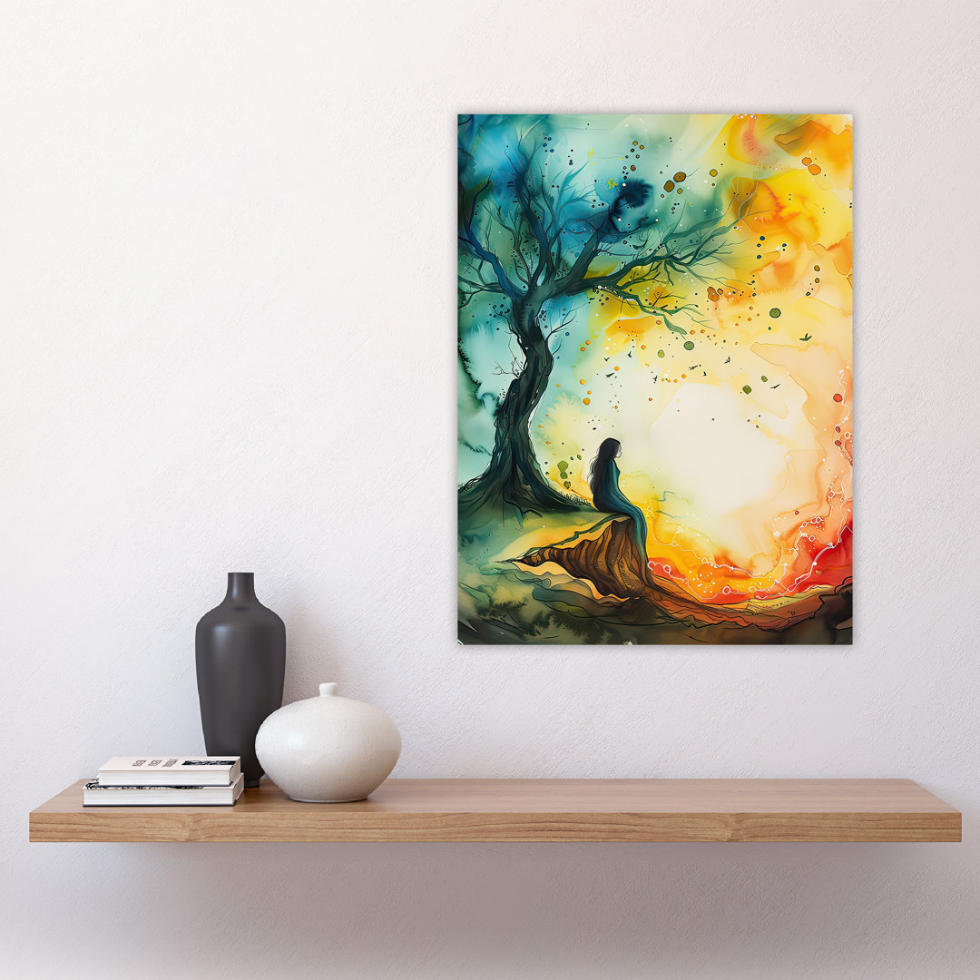 Magician Forest Misty Sunrise Concept Art Wall Art Print