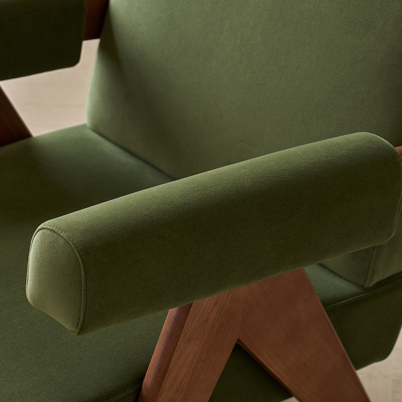 Chaise de loisir simple et moderne pour la détente., Vert, Brun