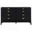 Commode de rangement 8 tiroirs avec poignées dorées