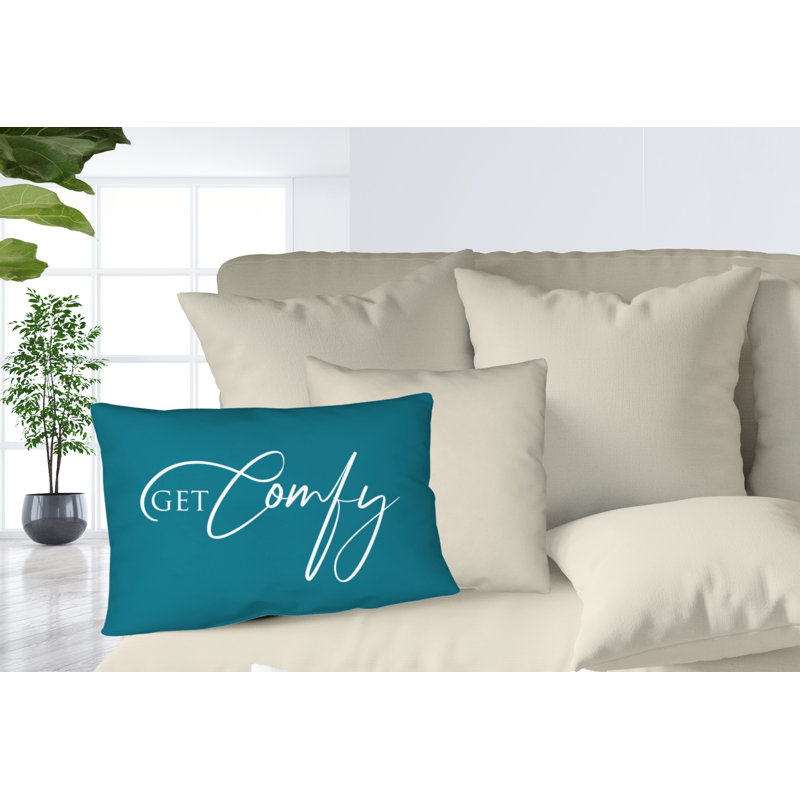Housse et insert de coussin rectangulaire extérieur Aspire Get Comfy, Turquoise