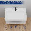Lavabo de salle de bain mural en résine double couche 32 po x 19 po Gesipor