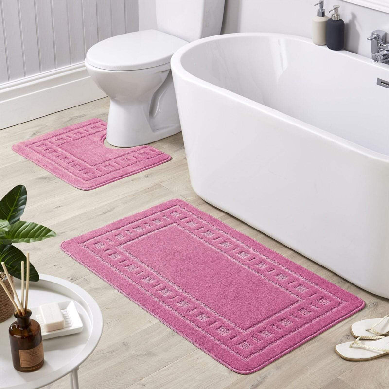 Non-Slip Bath Mat, Light Pink