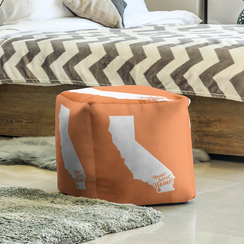 Repose-pieds cube san diego home, Orange