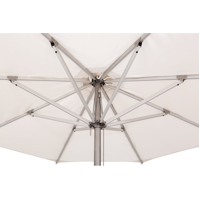 Storm 11.5' Round Umbrella, Natural, Paver Frame