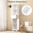 Tall Bathroom Storage Cabinet, Narrow Slim Linen Tower, Freestanding Floor Cabinet-1761377218