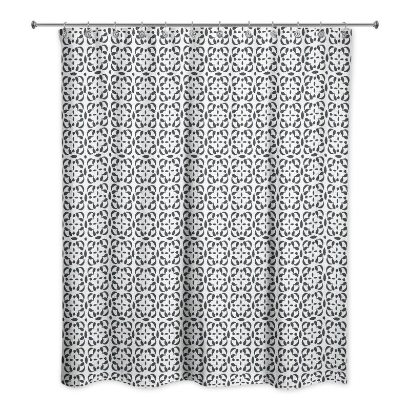 Rideau de douche simple Alondria, Noir