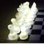 25" Tall Light-Up Giant Chess Set - Day/Night Set - White Side Illuminates White