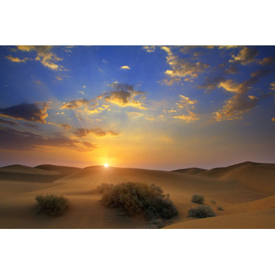 Sunrise in Desert - Photographie sur toile tendue