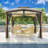 11 Ft. X 11 Ft. Octagon Gazebo With 2-tier Beige Canopy Roof, Steel Frame Soft Top Gazebo With Ceiling Hook And Mosquito Netting
