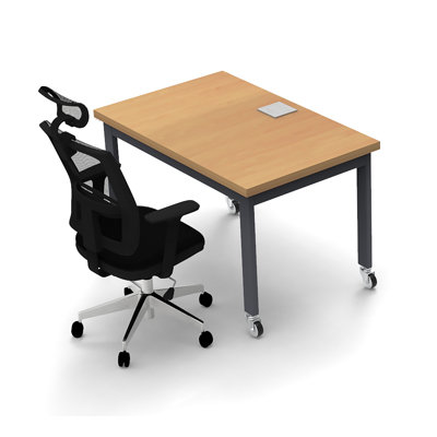 Albin 1 Person Conference Meeting Table with 1 Chair Complete Set