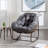Outdoor Rattan Rocking Chair,Padded Cushion Rocker Recliner Chair Outdoor for Front Porch, Living Room, Patio, Garden, Grey-1743988865