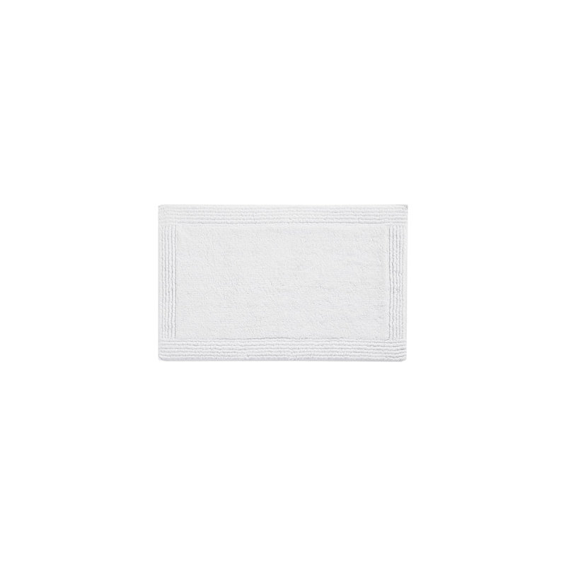 Tapis de bain_Rec_Ctt ni 0,75, Blanc, L 34 po x l 21 po