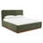 Mantua Velvet Bed With Wood Base-522150510