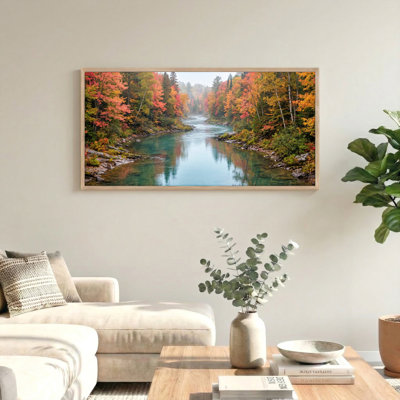 Ensemble de 1 tableau sur toile « Rivière d'automne »