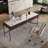 White Rectangular with 3 drawers desk-108985620