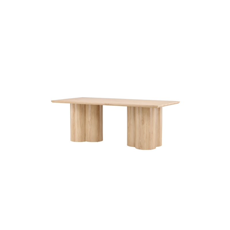 Daniellah 100 cm Poplar Rectangular Dining Table, Whitewash