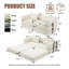 Canapé-lit compressible convertible Anwick de 78 pouces, canapé-lit pliable, canapé modulaire, matelas en velours côtelé, amovible et lavable.-1558185037