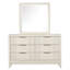Commode blanche antique avec miroir