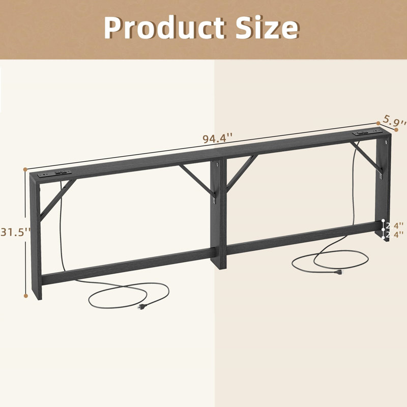 5.9 Inch Narrow Console Table with Power Outlet