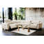 Canapé modulaire inclinable électrique pour 5 personnes Dayana Beige Boucle