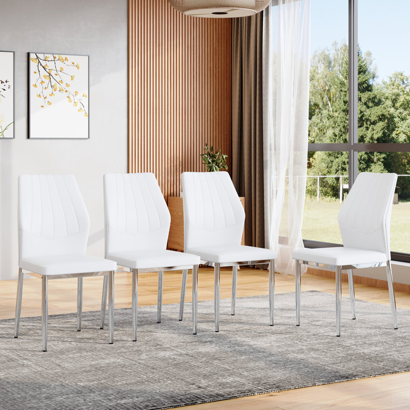Dining Chairs White (Set Of 4)