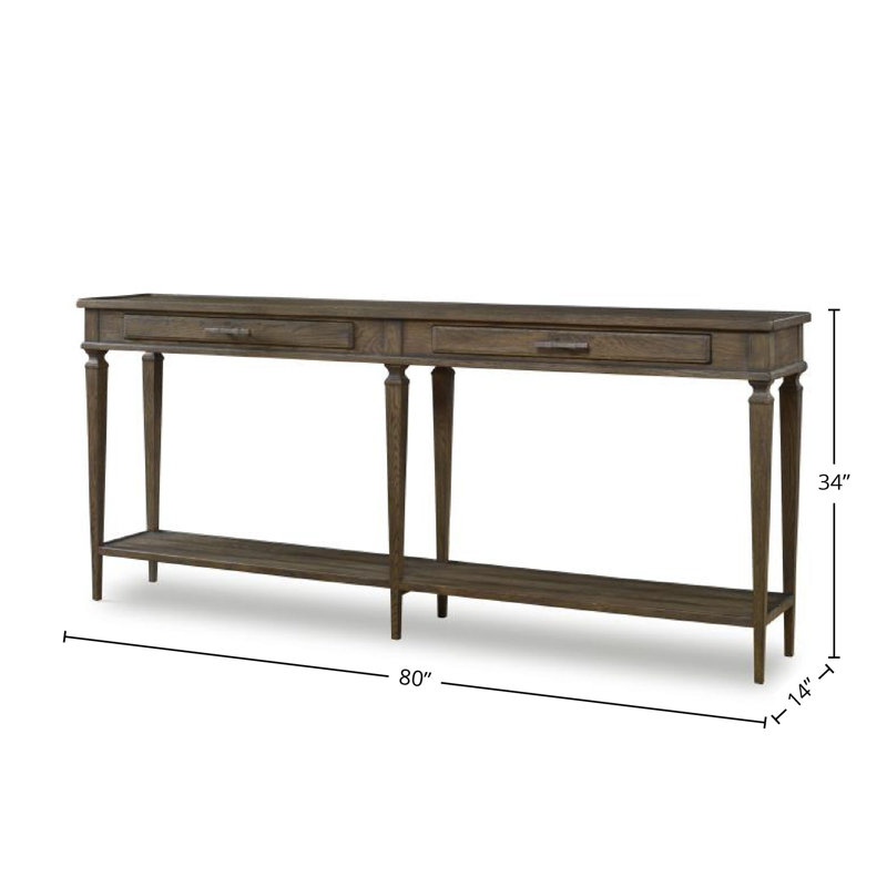 Aiden Console Table, Brown Rustic