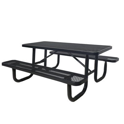 Outdoor Picnic Table With Umbrella Slot