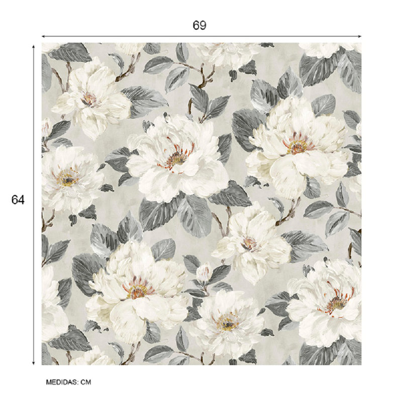Mariela 10m x 69cm Matte Wallpaper Roll, Light Grey