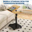 Table C en forme de table mobile avec plateau réglable pour téléviseur de 22,8 pouces et hauteur réglable, noir-1886132939