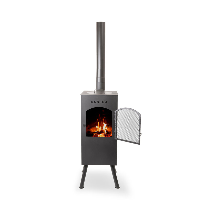 Triangle Steel Chimnea, Black