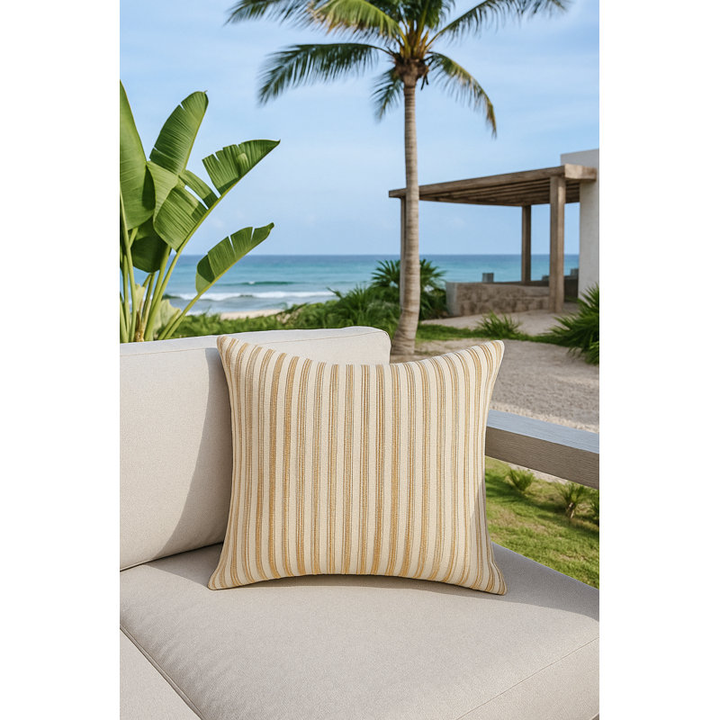 Outdoor Living Throw Pillow, Blue, Square 20", Pillow Cover Only - No Insert