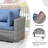 Aliva 11-Piece Outdoor Wicker Patio Seating Group with Fire Pit Table and Rocking Chairs, 8-Person Modular Sectional Sofa Set-1444324701