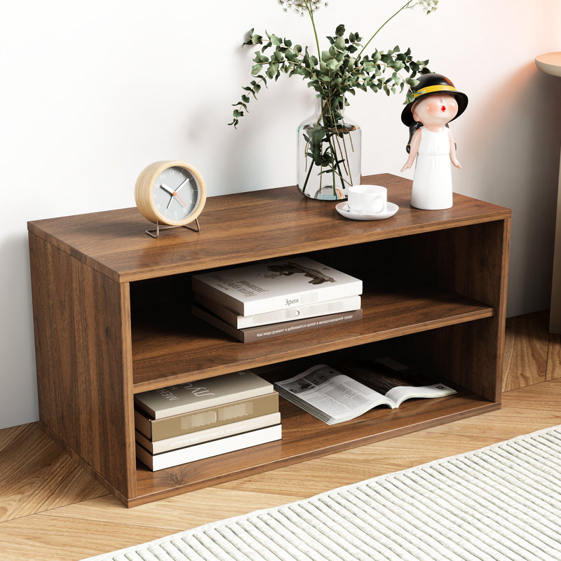 Organisateur de rangement pour armoire empilable - monté, 28,36 x 13,76 x 14,45 pouces, idéal pour l'organisation à la maison, les livres, les vêtements, les cadres, les souvenirs, l'abat-jour en noyer, le panneau de particules et le support