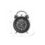 Horloge de table ronde de 12 pouces avec mécanisme de déplacement en finition noire