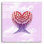 «Heart Wings Pink Sky» par Rachel Caldwell, art mural en verre acrylique-1056376159