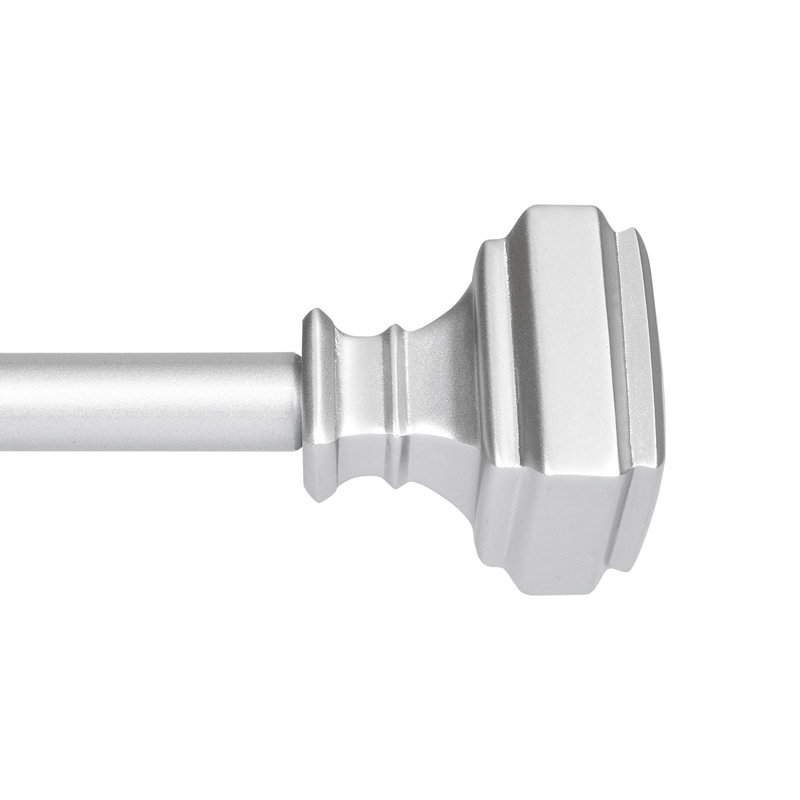 Tringle à rideaux simple réglable en métal l 0,63 po, H 1,85 po x l 28 po x P 1,85 po, Nickel