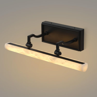 1PC- 20" Dimmable Led Bathroom Vanity Light With Alabaster Shade