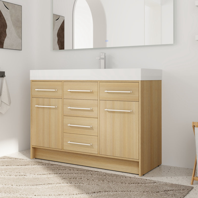 Meuble-lavabo simple 48 po avec plateau en résine