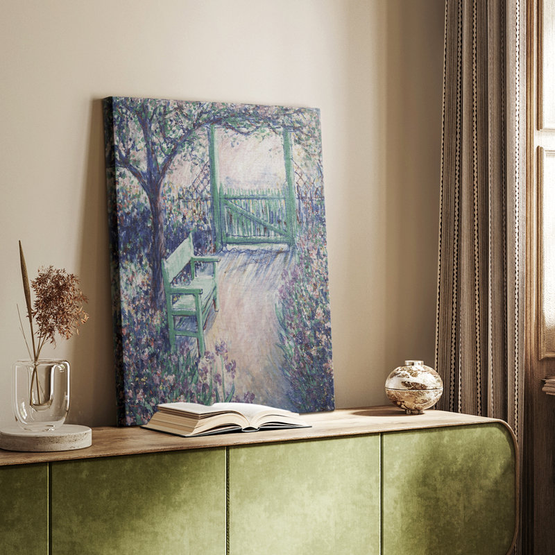 Imprimé floral rétro CLVI - galerie enveloppée Cavas, H 60 po x l 40 po