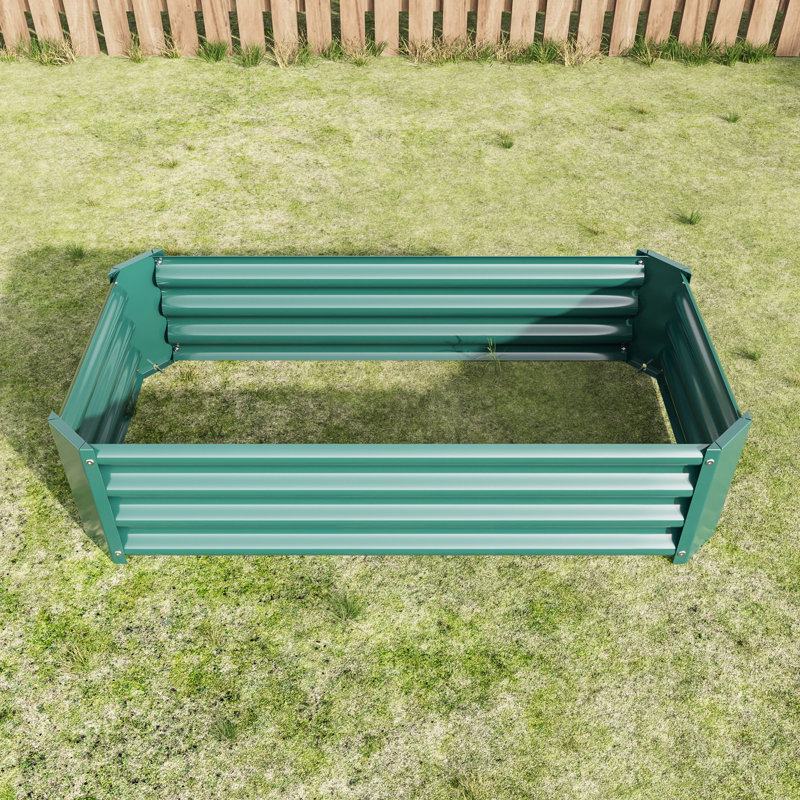 421Ft Metal Raised Planter For Vegetables, Plants, - Rust, Long Term Rectangle Bed , Rust, 12.05" H x 24.39" W x 48.37" D