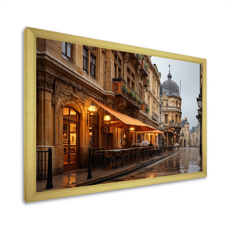 Marlyn France Dijon Architecture - reproduction, H 30 po x l 40 po x P 1,5 po, Cadre doré simple