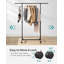150cm Rolling Industrial Pipe Clothing Rack