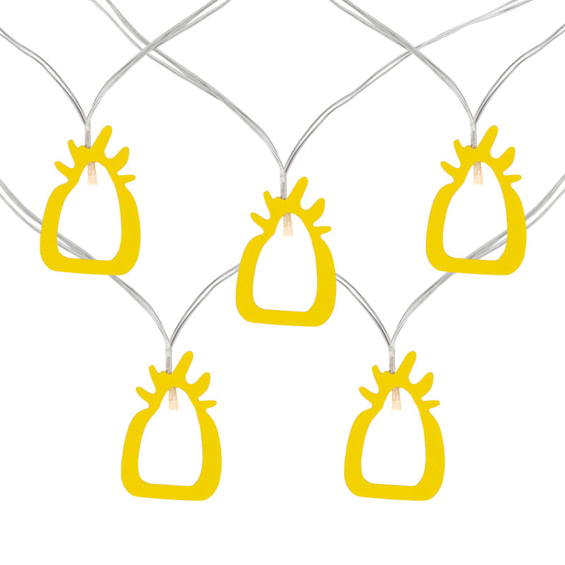 Guirlande de 10 lumières à DEL ananas - blanc chaud