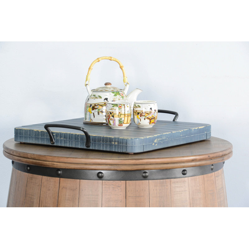 Solid Wood Tray, Blue