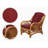Malibu Lounge Set Of 4: 2 Natural Rattan Wicker Chairs, Loveseat And Coffee Table W/Glass Handmade, Colonial-837349710