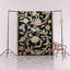 Tapis décoratif moderne multicolore à motif floral rose et noir-261086670