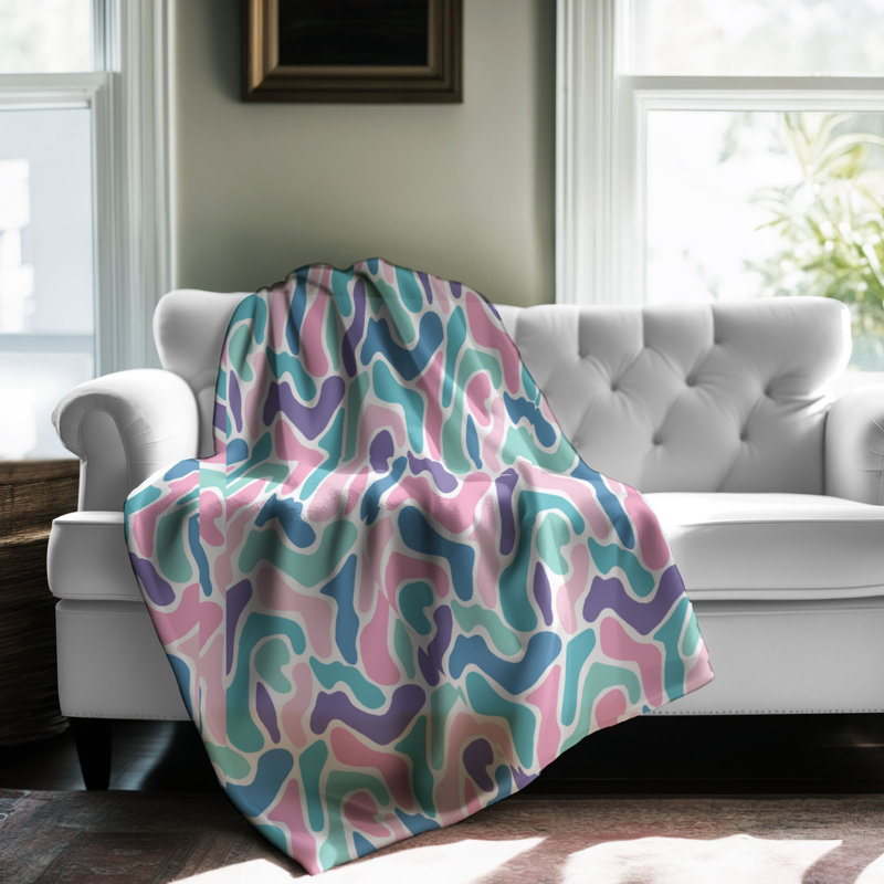 Mermaid Waves - couverture Sherpa 1 pièce de qualité supérieure 0043, L 50 po x L 60 po